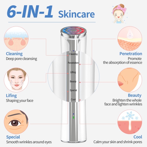 Microcurrent Facial Device, Facial Massager, Home Use Skin Tightening Machine Light Therapy for Face Eye Neck Lifting Skin Care Tool