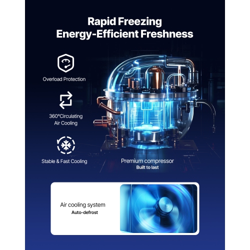 VEVOR 72" W Commercial Freezer, 17.7 Cu.Ft Worktop Freezers Undercounter with LED Auto Lighting and Lockable Door, 3 Doors Food Prep Worktable,