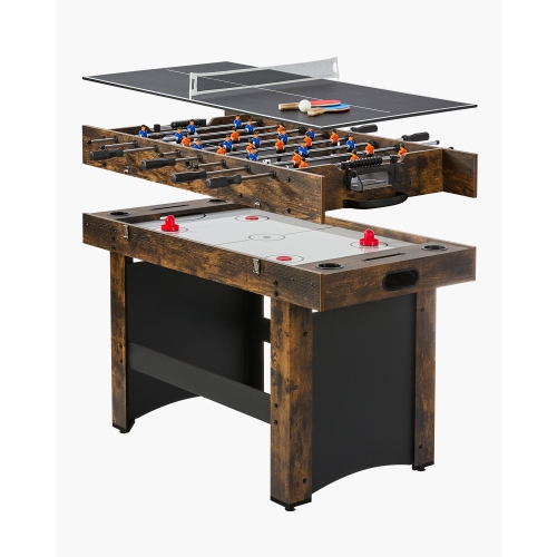VEVOR 3-in-1 Combo Game Table Set,54" Air Hockey Table, Multi Combination Table with Air Hockey, Ping Pong,Foosball,Pushers & Pucks, Air Powered
