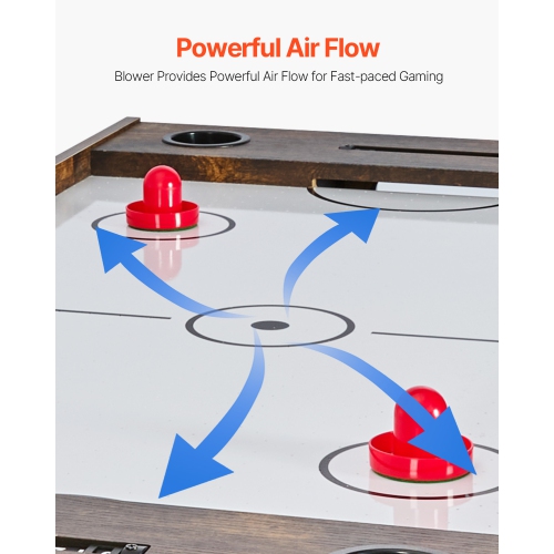 VEVOR 3-in-1 Combo Game Table Set,54" Air Hockey Table, Multi Combination Table with Air Hockey, Ping Pong,Foosball,Pushers & Pucks, Air Powered