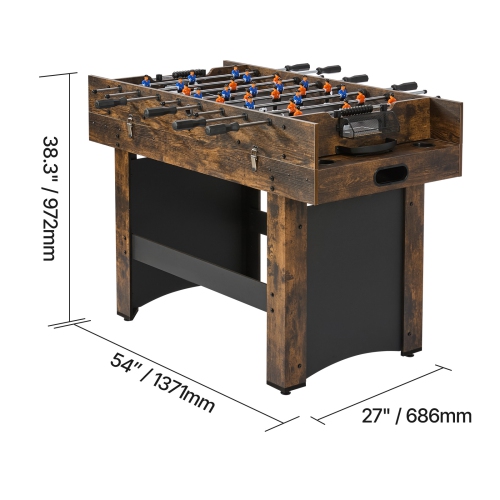 VEVOR 3-in-1 Combo Game Table Set,54" Air Hockey Table, Multi Combination Table with Air Hockey, Ping Pong,Foosball,Pushers & Pucks, Air Powered