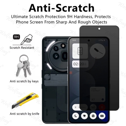 Nothing Phone 3A Screen Protector - Easy Installation, Privacy Glass Protector - HD Clear, Anti-Scratch