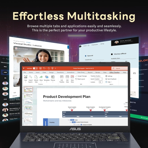 Refurbished - ASUS 14" FHD Laptop, Intel Pentium N6000 Processor, 64GB eMMC, 4GB RAM, Intel UHD Graphics, 720p Webcam, Wi-Fi, Bluetooth, Windows 11,