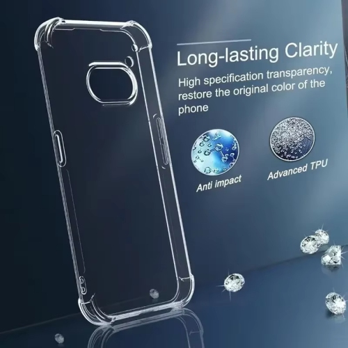 Luxury Noble Shockproof Soft Transparent Case For Nothing phone 3A Bumper Clear Case Cover - Clear