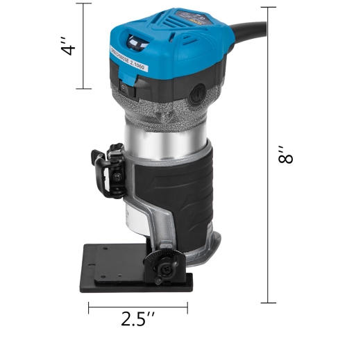 VEVOR 1.25HP Compact Router With Fixed Base, Plunge Base and Tilt Base, Variable Speed Wood Router Kit Max Torque 30,000RPM For Woodworking &