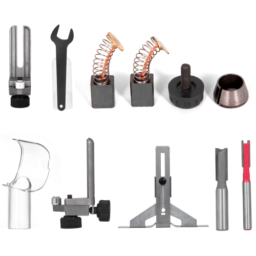 VEVOR 1.25HP Compact Router With Fixed Base, Plunge Base and Tilt Base, Variable Speed Wood Router Kit Max Torque 30,000RPM For Woodworking &