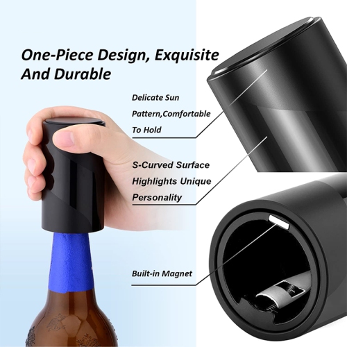 Push Down Bottle Opener, Automatic Beer Bottle Openers, Stainless Steel Instant-no-Cap Mover, Funny Kitchen Gadgets, Beer Bar Accessories Gifts for