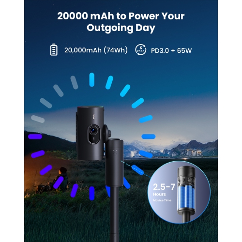 Support pour chargeur portable 20000 mAh de JMGO pour N1S NANO/Picoflix/PicoPlay+