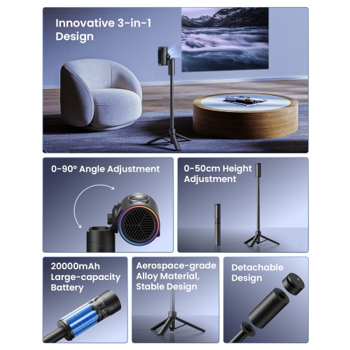 Support pour chargeur portable 20000 mAh de JMGO pour N1S NANO/Picoflix/PicoPlay+