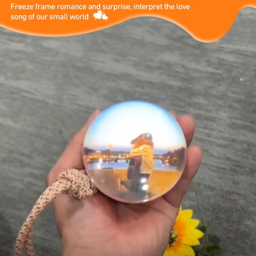Boule de cristal 2.7&nbsp;po avec affichage électronique, sphère lumineuse personnalisée à mémoire numérique – Vidéos et photos téléchargeables