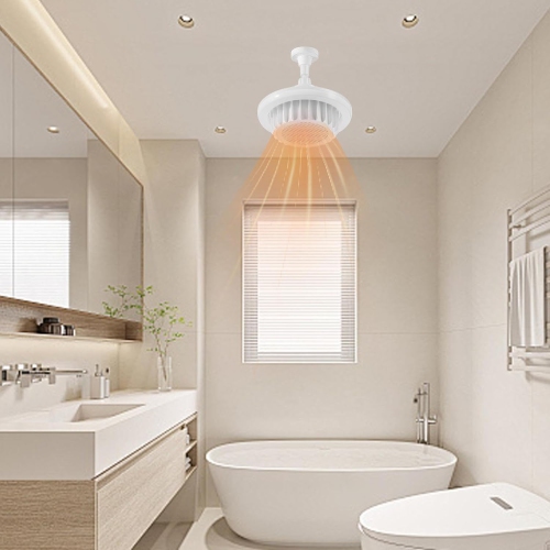 Ceiling Heater Fan Light – Bathroom Heat Lamp Fixture with Overhead Heating, Remote Control, Ideal for Bathrooms, Patios, and Indoor Spaces, Electric