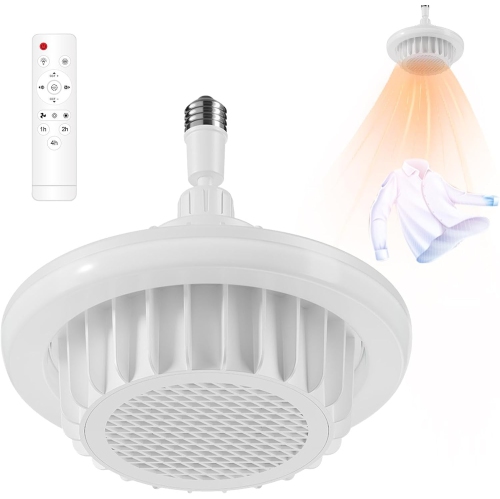 Ceiling Heater Fan Light – Bathroom Heat Lamp Fixture with Overhead Heating, Remote Control, Ideal for Bathrooms, Patios, and Indoor Spaces, Electric