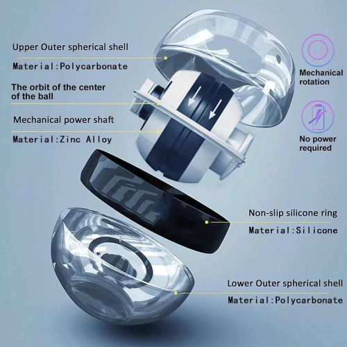 Wrist Training Ball, Automatic Wrist Start, Gyroscopic Wrist Training Ball for Strengthening Arms, Fingers, Wrist Bones and Muscles Blue