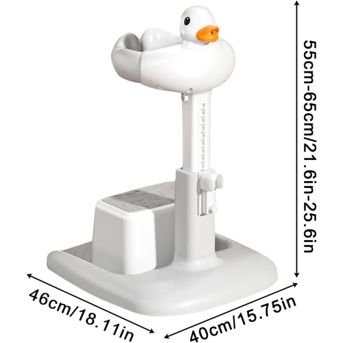 Baby Bath Support - Bathtub Support - Non-Slip Foot Support Adjustable Height for Toddlers Babies Sitting in the Shower grey white