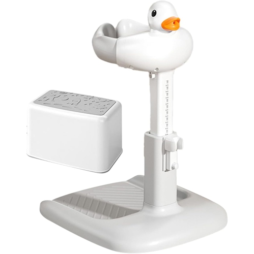 Baby Bath Support - Bathtub Support - Non-Slip Foot Support Adjustable Height for Toddlers Babies Sitting in the Shower grey white