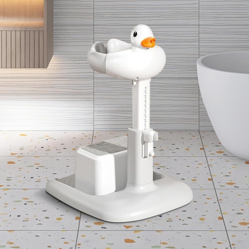 Baby Bath Support - Bathtub Support - Non-Slip Foot Support Adjustable Height for Toddlers Babies Sitting in the Shower grey white