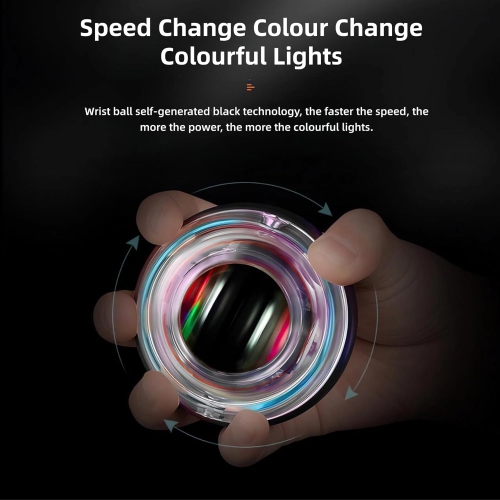 Ballon gyroscopique pour poignet avec sac original, renforcement des bras Renforcement des poignets pour os et muscles Noir