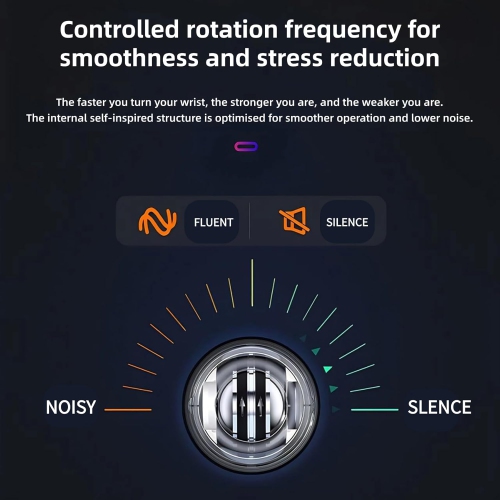 Ballon gyroscopique pour poignet avec sac original, renforcement des bras Renforcement des poignets pour os et muscles Noir