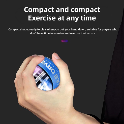 Ballon gyroscopique pour poignet avec sac original, renforcement des bras Renforcement des poignets pour os et muscles Noir