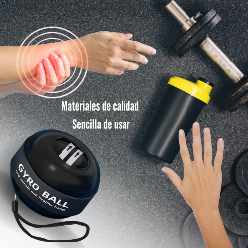 Gyroscope Ball - Exerciseur pour avant-bras Gyroball, Renforce les muscles des bras, des doigts, des mains, des poignets et des os