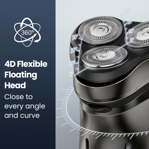 Electric Razor for Men Cordless,Wet/Dry Use Rotary Shaver Waterproof,USB Fast Charging & Sensitive Skin Care,Pop Up Trimmer