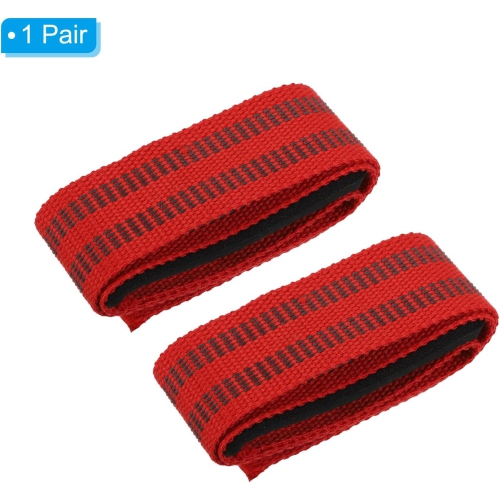 Sangles de poignet d'haltérophilie, sangles de poignet en latex de coton et de polyester, idéales pour l'entraînement musculaire avec haltérophilie