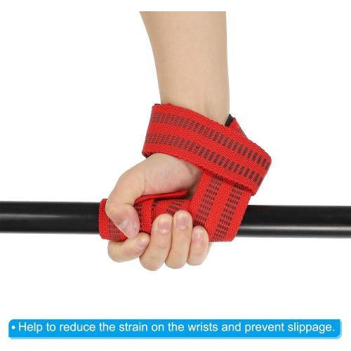 Sangles de poignet d'haltérophilie, sangles de poignet en latex de coton et de polyester, idéales pour l'entraînement musculaire avec haltérophilie