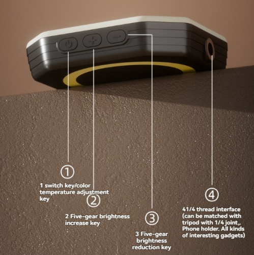 Mobile phone fill light, camera high brightness photography video shooting photo pocket light CCT wide range color temperature mode, 49 lamp beads