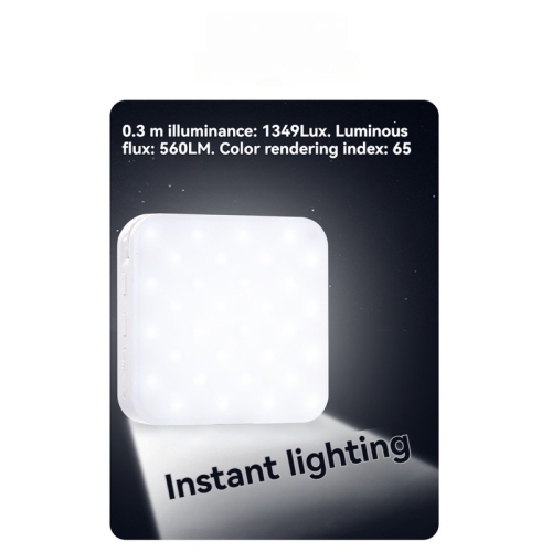 Lampe de poche, lampe de remplissage de téléphone mobile, lumière de surface, RVB pleine couleur, batterie intégrée 2000 mAh avec 80 perles de