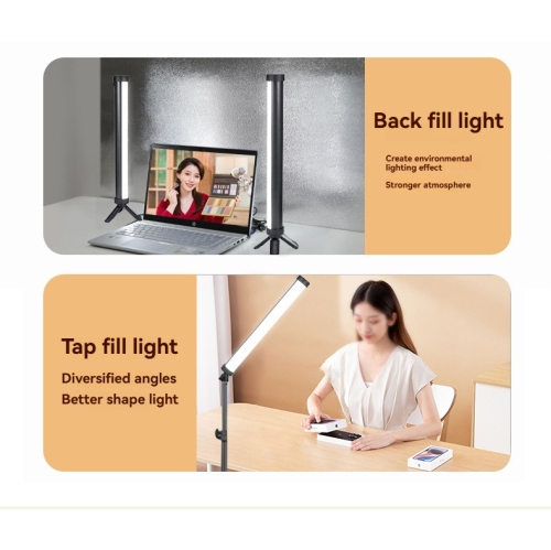 Lumière douce de bureau LED bande de remplissage de la lumière de couleur 3200-5600K température de couleur 196 perles de la lampe, rendu des