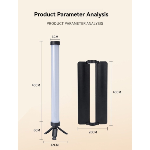 Lumière douce de bureau LED bande de remplissage de la lumière de couleur 3200-5600K température de couleur 196 perles de la lampe, rendu des