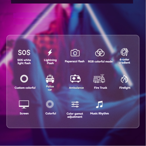 Lampe de bâton à main, lumière de photographie 20&nbsp;W RVB en couleur, température de couleur 2700-7500K, température de couleur réglable à grande