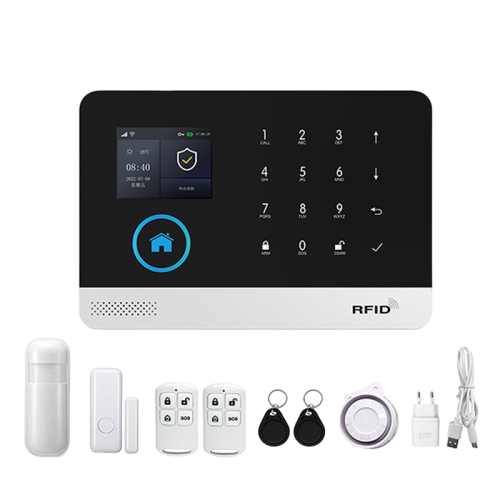 4G+WiFi Smart Anti-theft Alarm Host - GSM Security Alarm/200 Zones/Phone/SMS Alarm Includes Door Sensor, Infrared Detector, and Remote Control