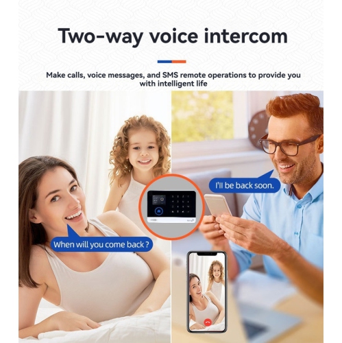 4G+WiFi Smart Anti-theft Alarm Host - GSM Security Alarm/200 Zones/Phone/SMS Alarm Includes Door Sensor, Infrared Detector, and Remote Control