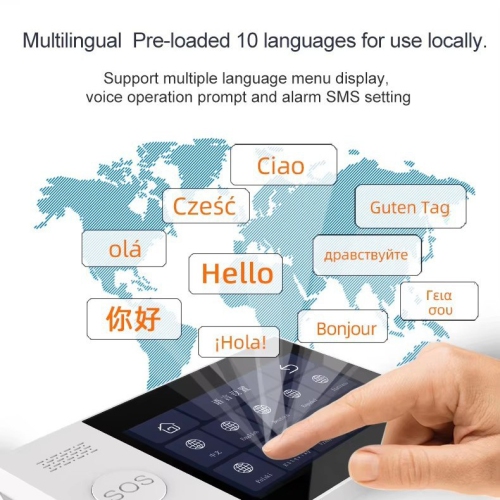 WiFi gsm Smart Home Alarm System - 4.3-inch Touchscreen/Multi-Language/Remote App Control/5 Alarm Phone Numbers with Door and Window Sensors +