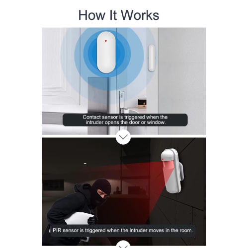 WiFi+4G Smart Home Alarm System - 4.3-inch Touchscreen/Multi-Language/Remote App Control/5 Alarm Phone Numbers with Door and Window Sensors +