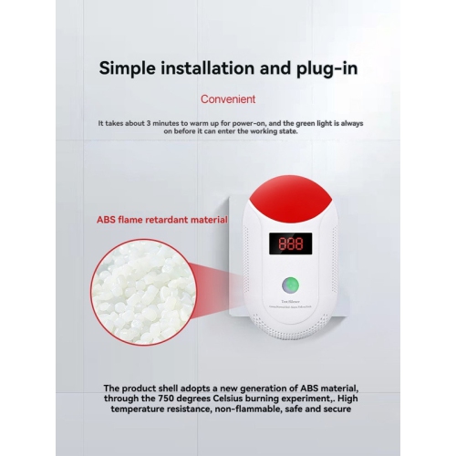 Carbon monoxide and gas alarm - Digital display, high-sensitivity audible alarm, carbon monoxide alarm, gas alarm, suitable for home/kitchen/camping