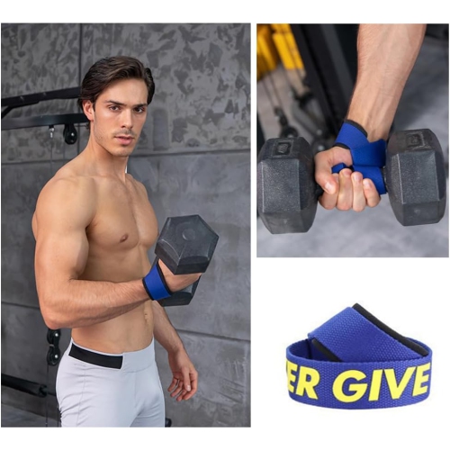 Weightlifting Wrist Straps, Supportive Weightlifting Wrist Straps for Men and Women with Thick Cotton Wrist Pads and Non-Slip Silicone for