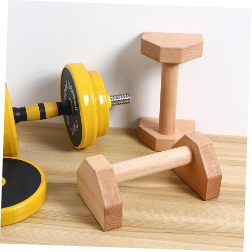 Support à poignées pour l'extérieur en pin pin 40 cm Street Fitness, poignées russes pour l'extérieur en bois massif