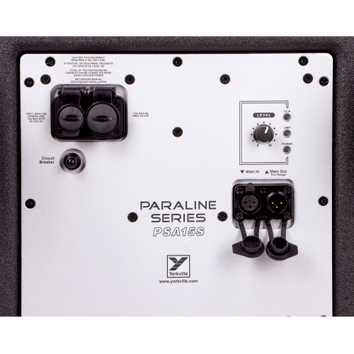 Haut-parleur d'extrêmes graves amplifié de 3000 W avec puissance crête 1 x 15 po de Yorkville Sound