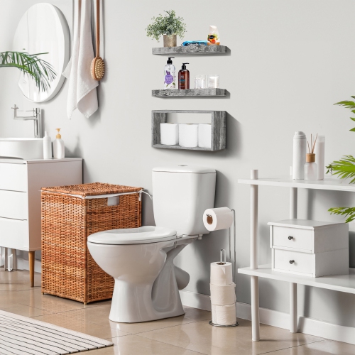 Sorbus 2 Floating Shelves with Invisible Brackets & 1 Rectangular Box