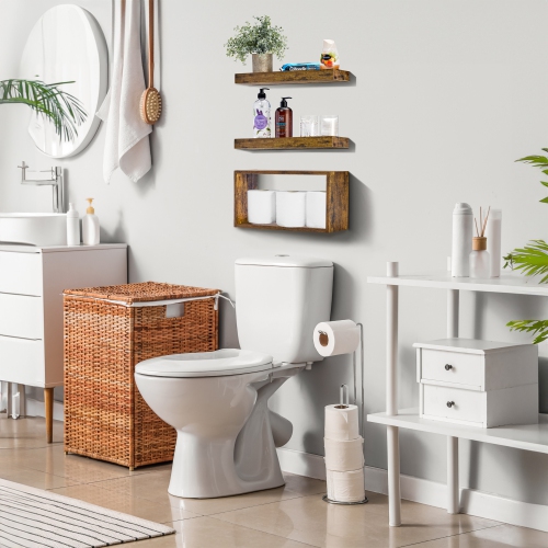 Sorbus 2 Floating Shelves with Invisible Brackets & 1 Rectangular Box