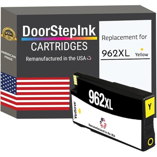 DoorStepInk Brand for HP 962XL Yellow Remanufactured in the USA Ink Cartridge