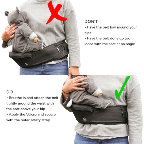 Hippychick Hipseat Baby Carrier - Denim Black