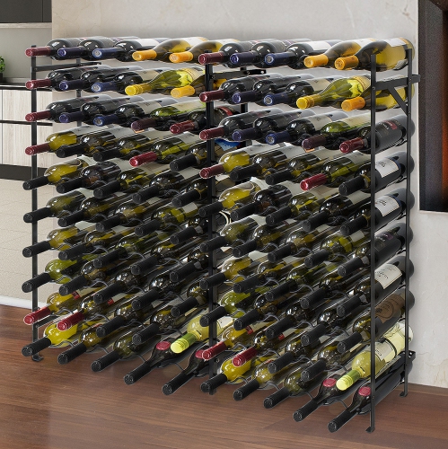 Sorbus 100-Bottle Wine Rack Stand - Timeless Design, Maximum Storage, Perfect for Wine Lovers and Limited Space