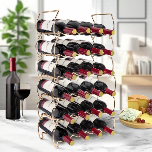Sorbus 3-Tier Stackable Copper Wine Rack - Perfect for Bar, Wine Cellar, Basement, Cabinet, Pantry, etc