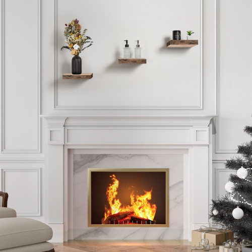 Ensemble de 3 tablettes flottantes carrées Sorbus avec supports de fixation invisibles pour le salon, la chambre, la salle de bain, la maison et la