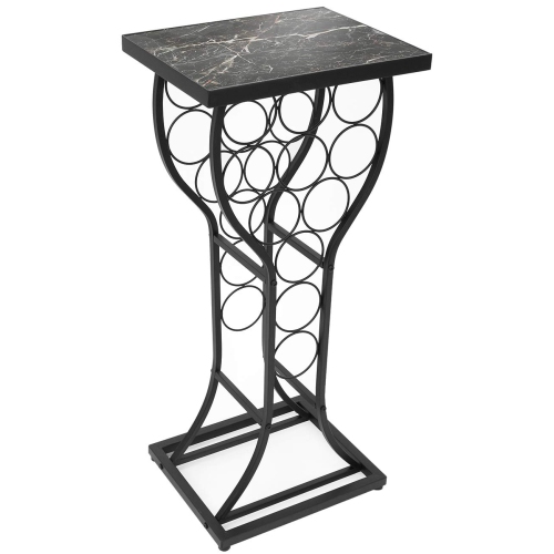 Sorbus Wine Rack Table - Stylish Storage for 11 Bottles with Faux Marble Top & Conversation-Starting Design