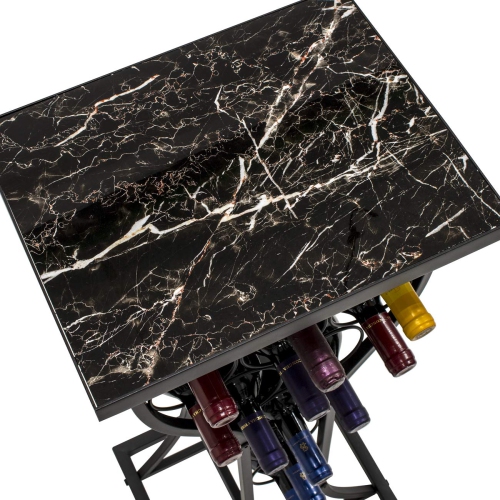 Sorbus Wine Rack Table - Stylish Storage for 11 Bottles with Faux Marble Top & Conversation-Starting Design