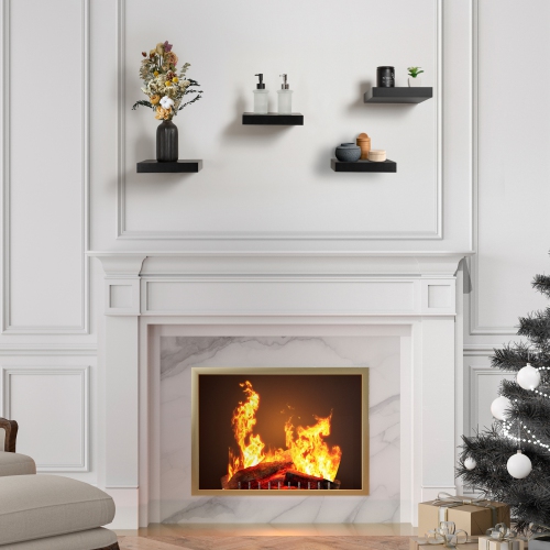 Sorbus 9 Inch 4 Pack Wall Mounted Floating Square Shelves - for Bedroom, Kitchen, Living Room, Bathroom